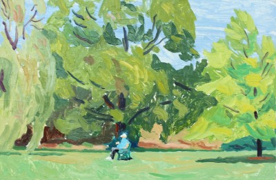 Plein air oil painting workshop at the Castlemaine Botanical Gardens