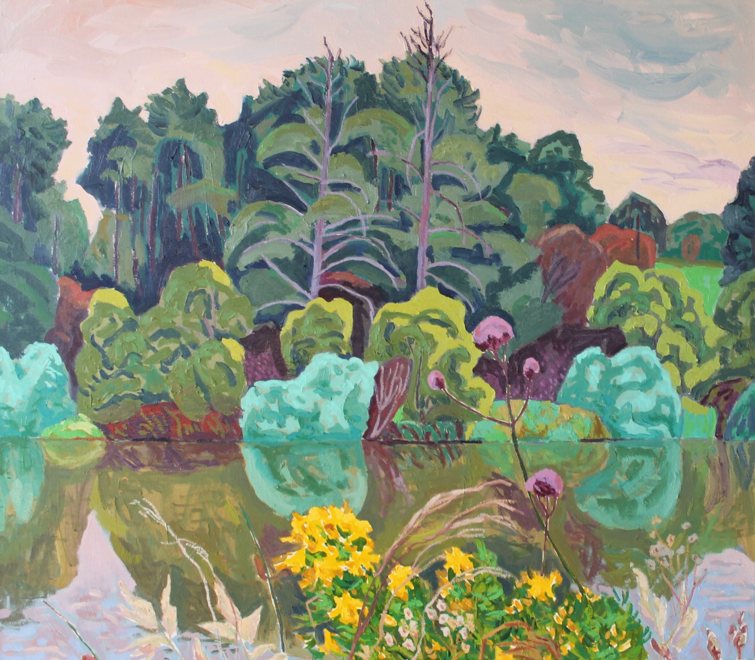 View works from Watery worlds: Lake Daylesford, Lake Jubilee and Lake Joanna (oils)